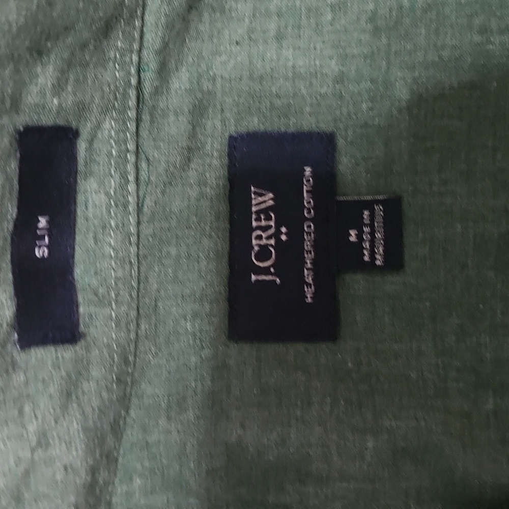J. Crew Heather Green Casual Button-Down Shirt - Picture 2 of 7